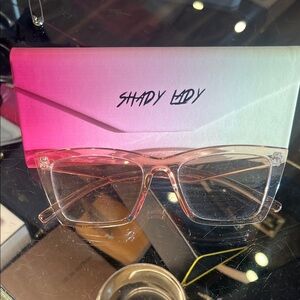 Shady Lady Pink Transparent Glasses
